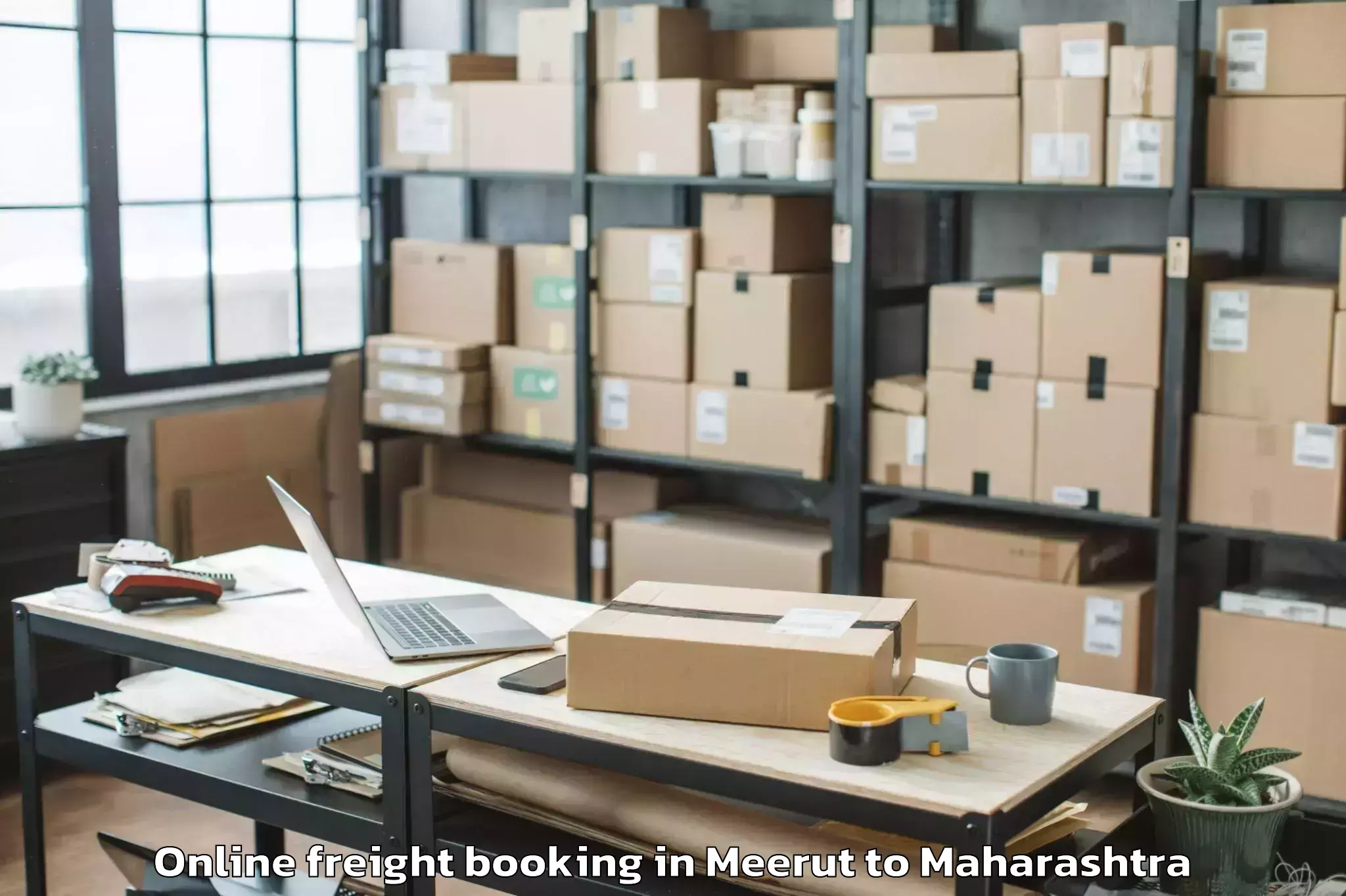 Trusted Meerut to Shirdi Airport Sag Online Freight Booking